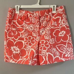 Jones New York orange and White Floral Shorts